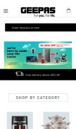 How uae.geepas.com looks like on a mobile device such as an iPhone.