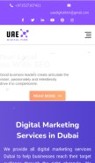 How uaedigitalfirm.com looks like on a mobile device such as an iPhone.