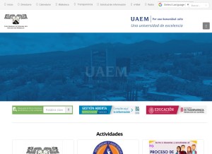 How uaem.mx looks like on a tablet such as an iPad.