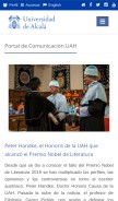 How uah.es looks like on a mobile device such as an iPhone.