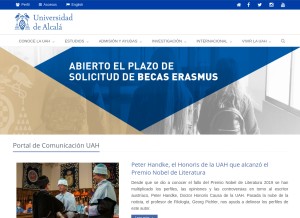 How uah.es looks like on a tablet such as an iPad.