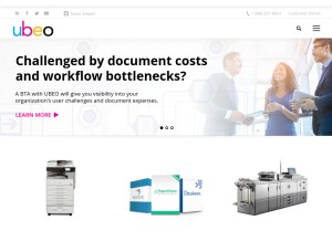 How ubeo.com looks like on a tablet such as an iPad.