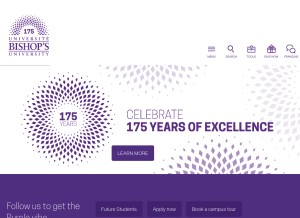 How ubishops.ca looks like on a tablet such as an iPad.