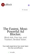 How ublock.org looks like on a mobile device such as an iPhone.