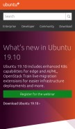 How ubuntu.com looks like on a mobile device such as an iPhone.