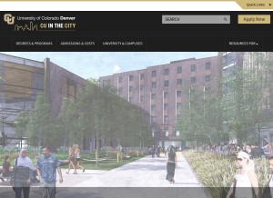 How ucdenver.edu looks like on a tablet such as an iPad.