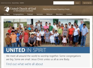How ucg.org looks like on a tablet such as an iPad.