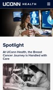 How uchc.edu looks like on a mobile device such as an iPhone.