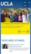 How ucla.edu looks like on a mobile device such as an iPhone.