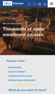 How uclaextension.edu looks like on a mobile device such as an iPhone.