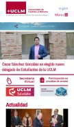 How uclm.es looks like on a mobile device such as an iPhone.