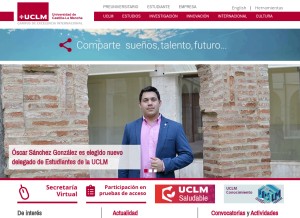How uclm.es looks like on a tablet such as an iPad.