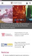 How ucm.es looks like on a mobile device such as an iPhone.