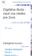 How ucma.sk looks like on a mobile device such as an iPhone.