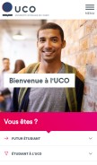 How uco.fr looks like on a mobile device such as an iPhone.
