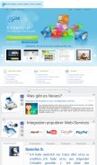 How ucoz.de looks like on a mobile device such as an iPhone.