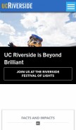 How ucr.edu looks like on a mobile device such as an iPhone.