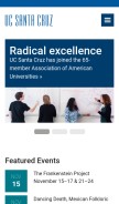 How ucsc.edu looks like on a mobile device such as an iPhone.