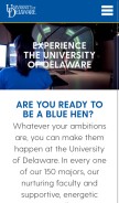 How udel.edu looks like on a mobile device such as an iPhone.