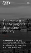 How udicapitalregion.ca looks like on a mobile device such as an iPhone.