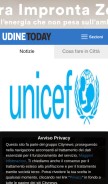 How udinetoday.it looks like on a mobile device such as an iPhone.