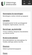 How udir.no looks like on a mobile device such as an iPhone.