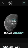 How udjatagency.com looks like on a mobile device such as an iPhone.