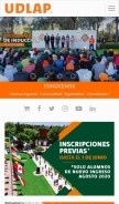 How udlap.mx looks like on a mobile device such as an iPhone.