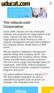 How uducat.com looks like on a mobile device such as an iPhone.