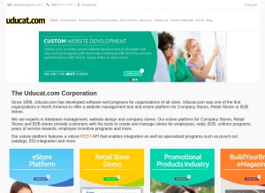 How uducat.com looks like on a tablet such as an iPad.