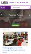 How uen.org looks like on a mobile device such as an iPhone.