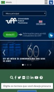 How uff.br looks like on a mobile device such as an iPhone.