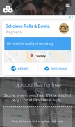 How ufile.io looks like on a mobile device such as an iPhone.