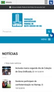 How ufms.br looks like on a mobile device such as an iPhone.