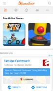 How ugamezone.com looks like on a mobile device such as an iPhone.