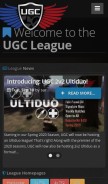 How ugcleague.com looks like on a mobile device such as an iPhone.