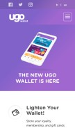 How ugo-wallet.com looks like on a mobile device such as an iPhone.