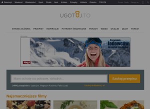 How ugotuj.to looks like on a tablet such as an iPad.