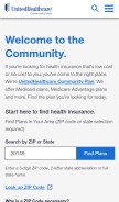 How uhccommunityplan.com looks like on a mobile device such as an iPhone.
