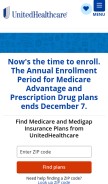 How uhcmedicaresolutions.com looks like on a mobile device such as an iPhone.