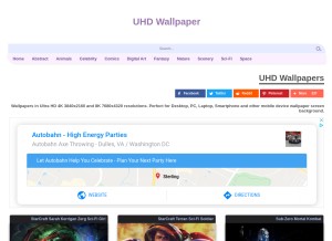 How uhdpaper.com looks like on a tablet such as an iPad.