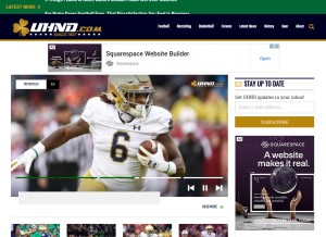 How uhnd.com looks like on a tablet such as an iPad.