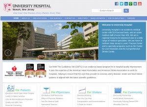 How uhnj.org looks like on a tablet such as an iPad.