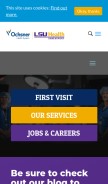 How uhsystem.com looks like on a mobile device such as an iPhone.