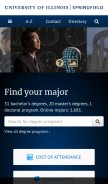 How uis.edu looks like on a mobile device such as an iPhone.