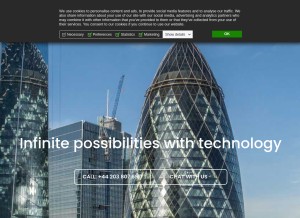 How uk.kelltontech.com looks like on a tablet such as an iPad.