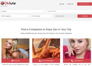 How uk.oklute.com looks like on a tablet such as an iPad.