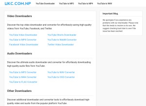 How ukc.com.np looks like on a tablet such as an iPad.