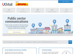 How ukmail.com looks like on a tablet such as an iPad.