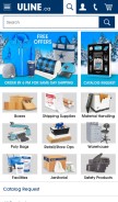 How uline.ca looks like on a mobile device such as an iPhone.